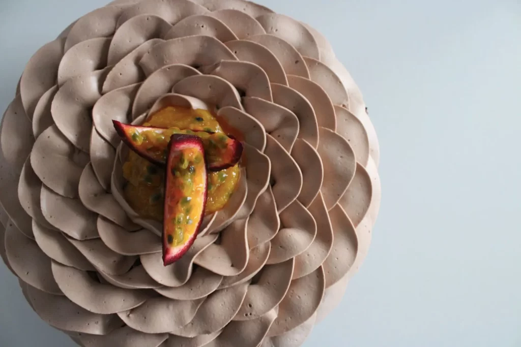 Entremet chocolat fruit de la passion